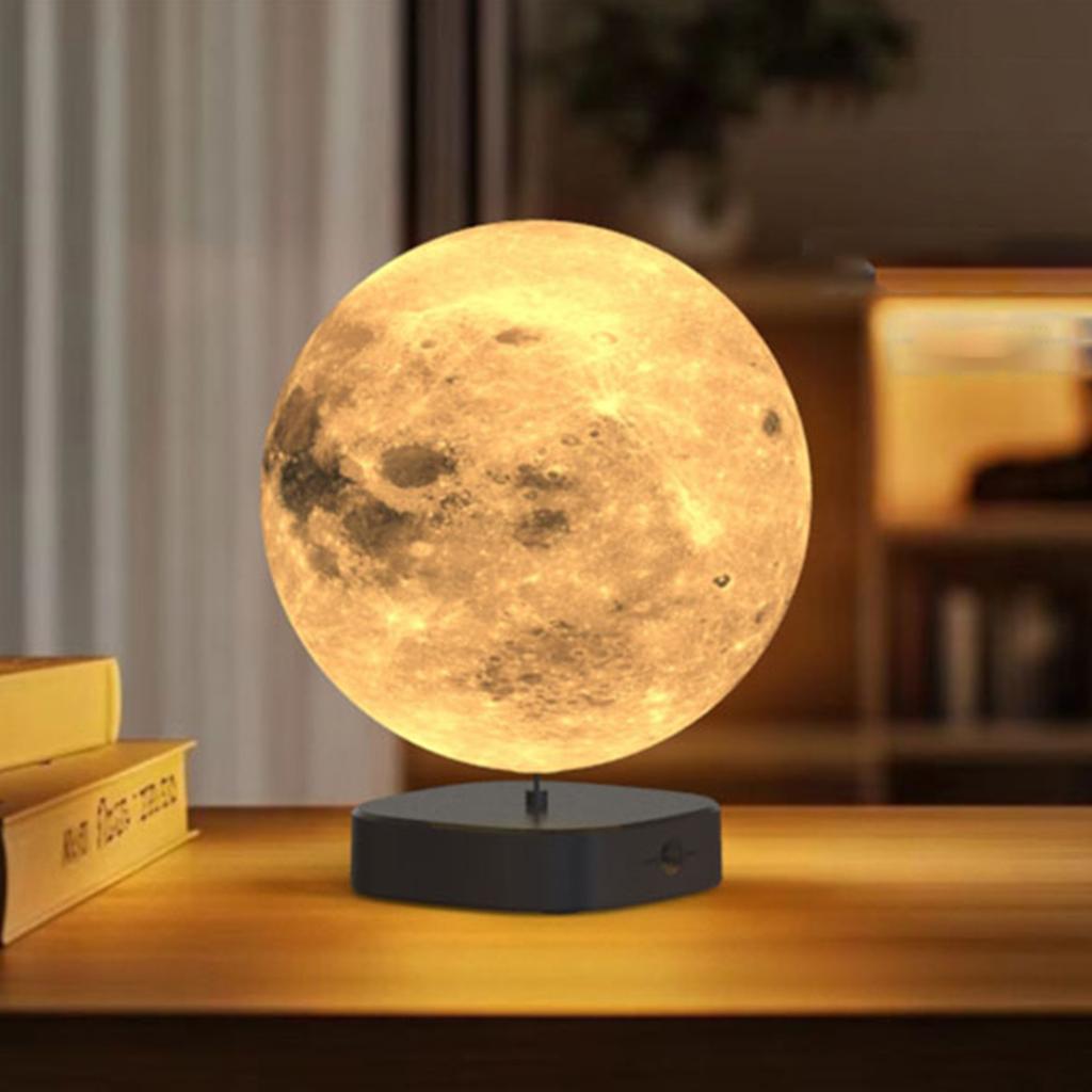 3D Print Moon Lamp with 3 Color Temperatures Light Therapy Lamp Adjustable Brightness Night Light for Indoor Room Bedroom Decor