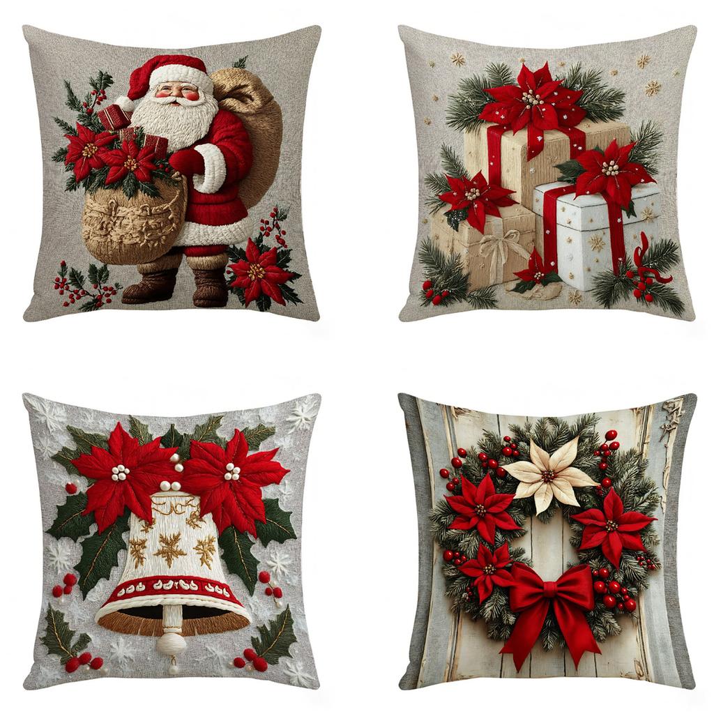 45cm Christmas Four Piece Pillowcase Set  Christmas Decoration Home Decoration 2024 Christmas Decoration