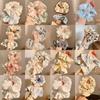 Elegant Korean Satin Polka Dot Hair Scrunchie and Scarf Set for Women