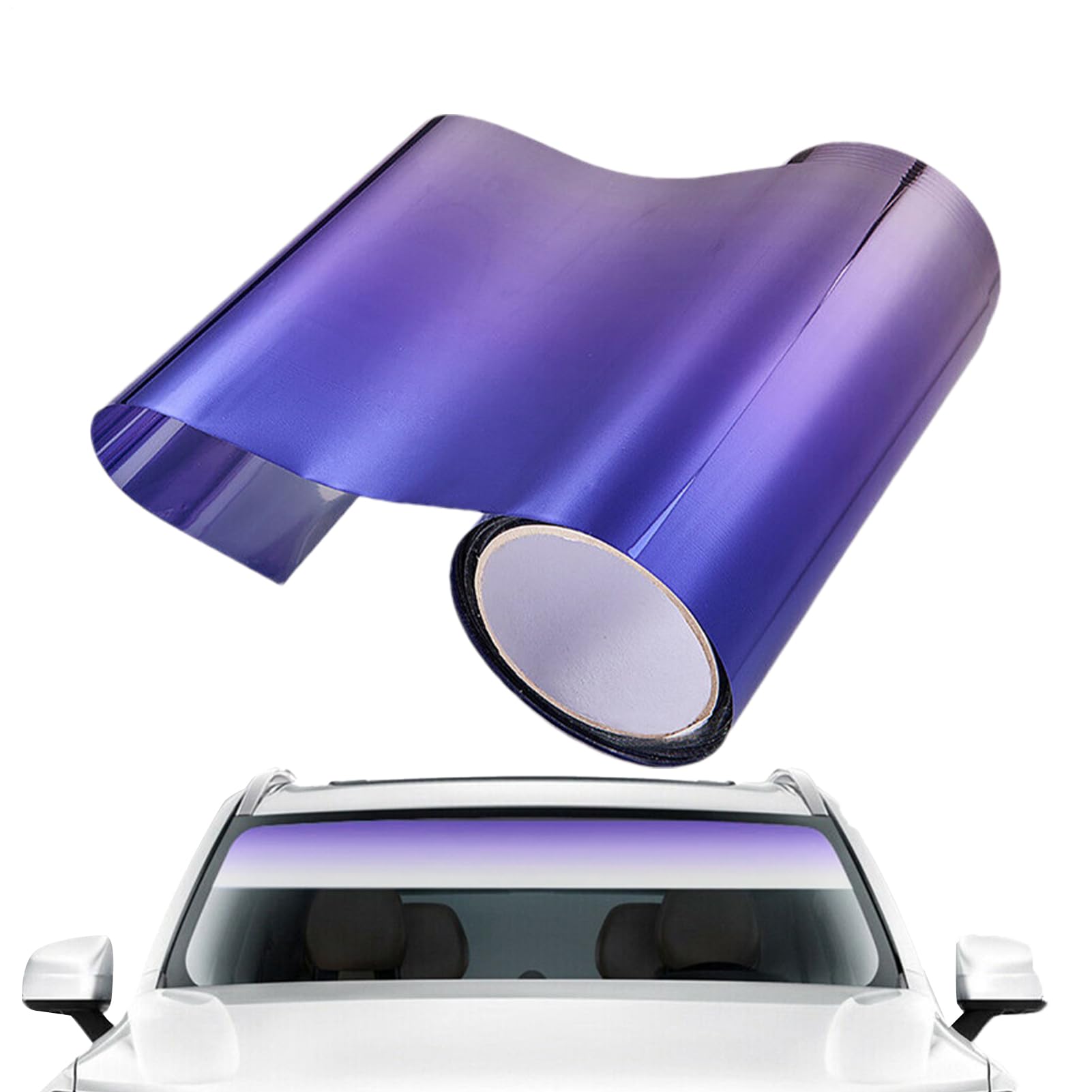 

Car Film Car Blackout Windshield Decal Windshield Sunshade Decal Car Truck Gradient Sun Protection and Insulation Film Heat Resistant Waterproof 20x150cm синий