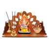 Pattern Pooja Mandir for Home & Office, Wall Mounted Wooden Temple, Pooja Stand with Storage Cabinet, Home Decor, Small & Big Size (Mandir Design 7)