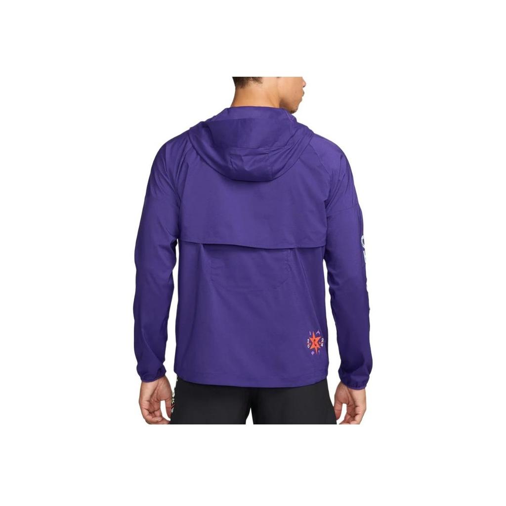 Nike Logo Pattern Hooded Zip-Up Long Sleeve Jacket Men jackets Purple FV6203-566