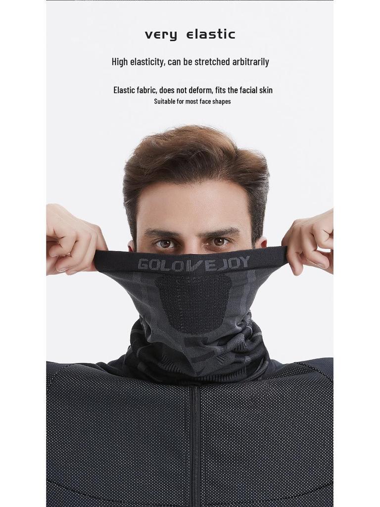 Men's Outdoor Cycling Face Mask - Sunscreen, Dustproof, Moisture-Wicking, Breathable, Seamless Knitted, High-Elastic Sports Headband TJ15.
