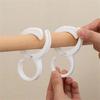 Ring Buckle Railing Abs Home Hook Hanger Coat Hat Tie Hanging Storage Organizer Hook S-shaped Plastic Snap Ring