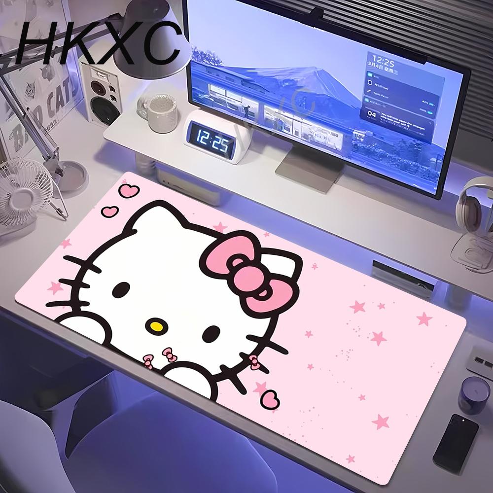 Cartoon Cute Hellokitty Pink Mouse Pad Pc Nonslip Mousepad Oversize Anime Girl Computer Table Mat Esports Game Keyboard Mats