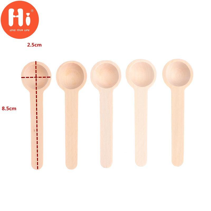 Hi 50Pcs Handmade Small Wooden Spoon Mini Wooden Spoon Coffee Spoon