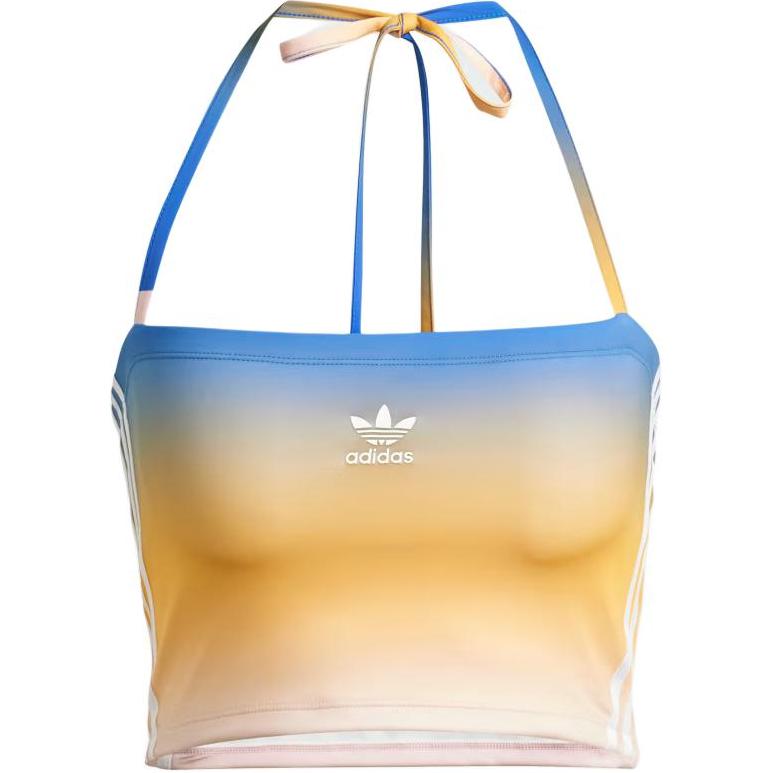 adidas Originals Women s Gradient Halter Neck Crop Top JF8270 XS
