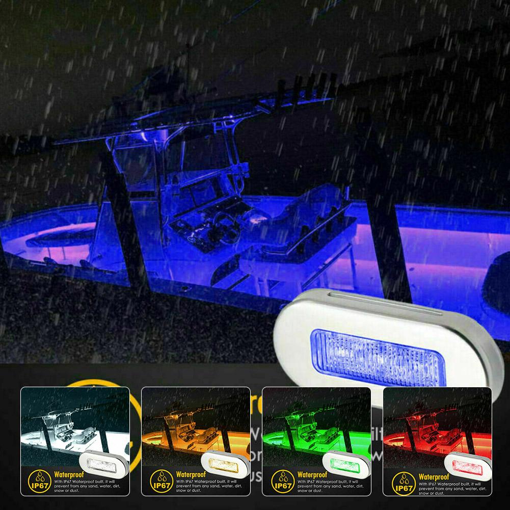 Marker Light Yacht Marine Boat 12V DC 3 LED 4PCS 4x