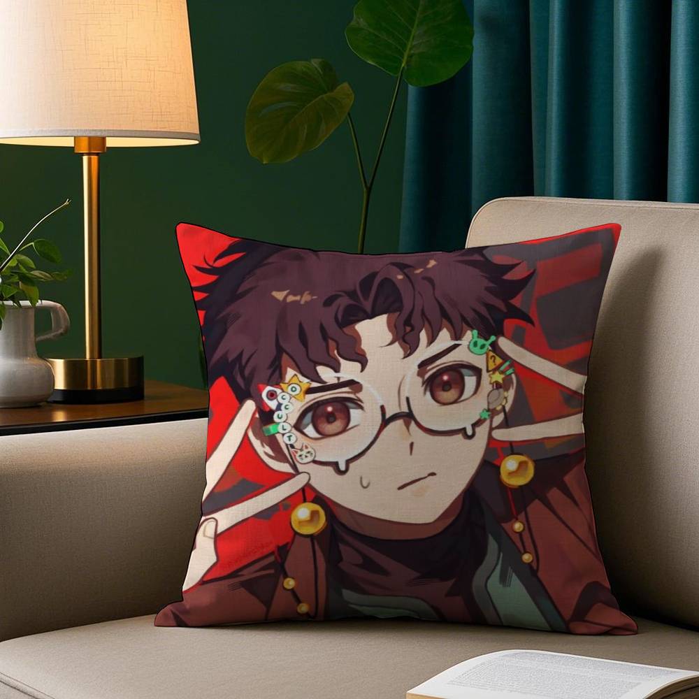 Anime D-Dandadan Cute Pillow Case Plush Fabric Soft Pillowcase Double Sided Print Sofa Cushion Cover Throw