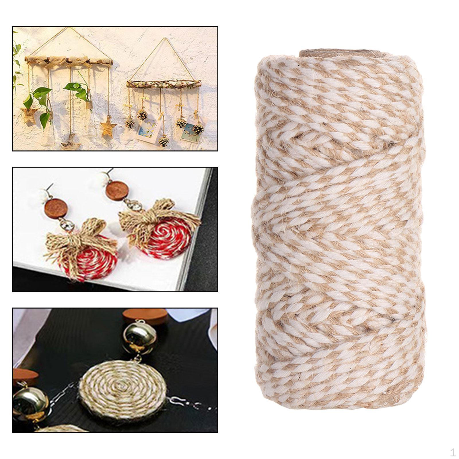 

Джутовый шпагат, плетеный шнур толщиной 10 м для художественных работ 6mm Jute Cotton