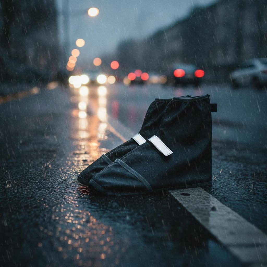 HighTop Shoe Covers with WearResistant Sole Lightweight Rain Reflective Strip