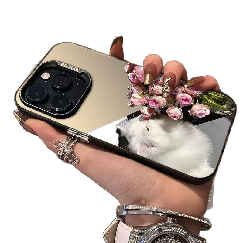 Rose Cat iPhone Case for Apple 17 Pro Max, Creative Cover for 16, 15, 14 Pro, 13 - Cute Design