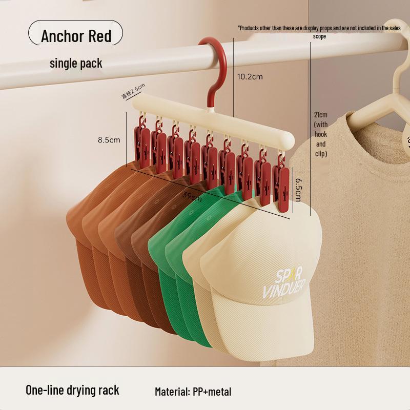 Multifunctional Plastic Clothes Drying Rack with No-Trace Clips for Underwear and Socks