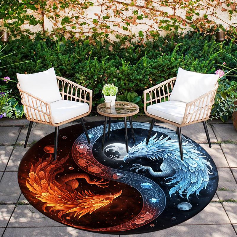 Cartoon Print Round Area Rug,Carpet Rug for Living Room Bedroom Sofa Playroom Decor,Non-slip Floor Mat