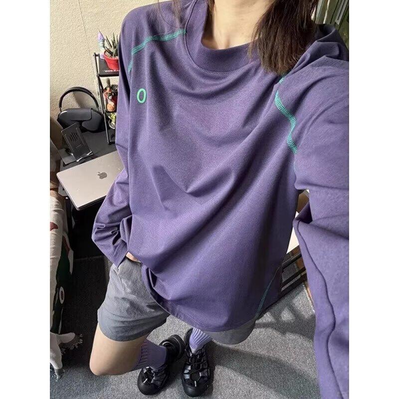 Glacier Blue Quick-Dry Sun Protection Long Sleeve T-Shirt for Men & Women, Moisture-Wicking Breathable Base Layer for Outdoor Running, Hiking, Workout