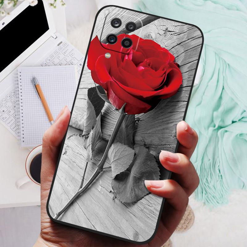 Für Samsung Galaxy A12 Hülle Silikon Luxus Katze Marmor Weiche Stoßstange Abdeckung für Samsung Galaxy M12 A12 Schutz Hüllen A M 12