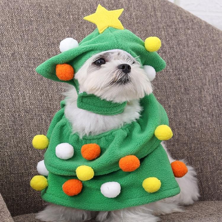 Dog Outfit Dress Costume Halloween Pet Cosplay Christmas Tree Theme