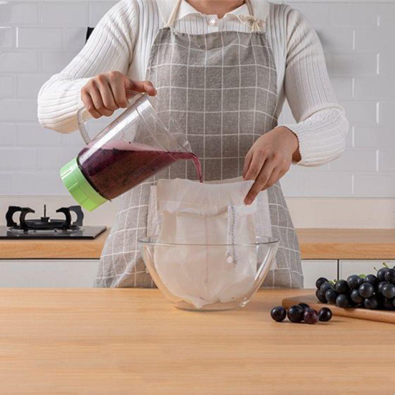 Food Grade Nylon Filter Bag Net 100 Mesh Reusable Nut Milk Bag Strainer Beer Coffee Mesh Filter Bag For Brewing Fine Mesh Cloth