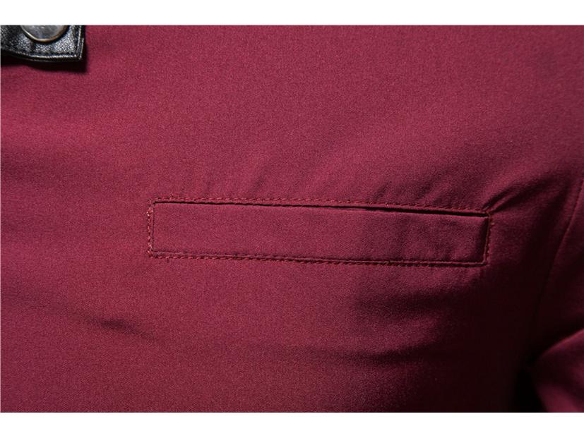 2021 Summer European Men's Patchwork Performance Short Sleeve Shirt