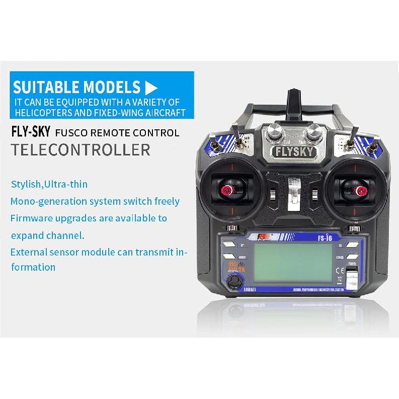 Flysky FS-i6 6CH 2.4GHz Radio System RC Transmitter Controller with FS-iA6 Receiver for RC Helicopter Plane Quadcopter Glide(Model_2)