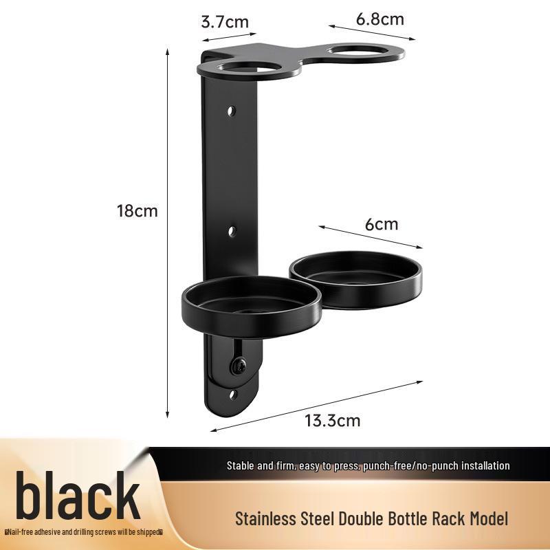 Punch-Free 304 Stainless Steel Wall-Mounted Soap & Sanitizer Dispenser