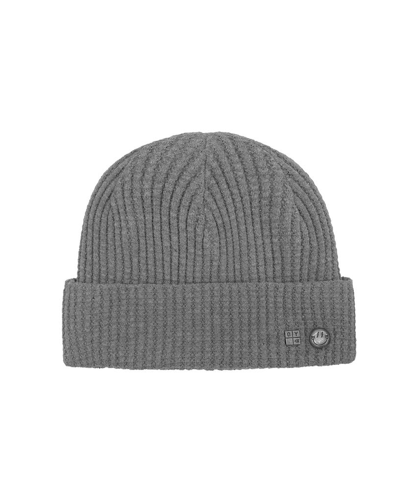 Opeunyadeu(Owai) Smile Cube Rivet Waffle Beanie - Gray