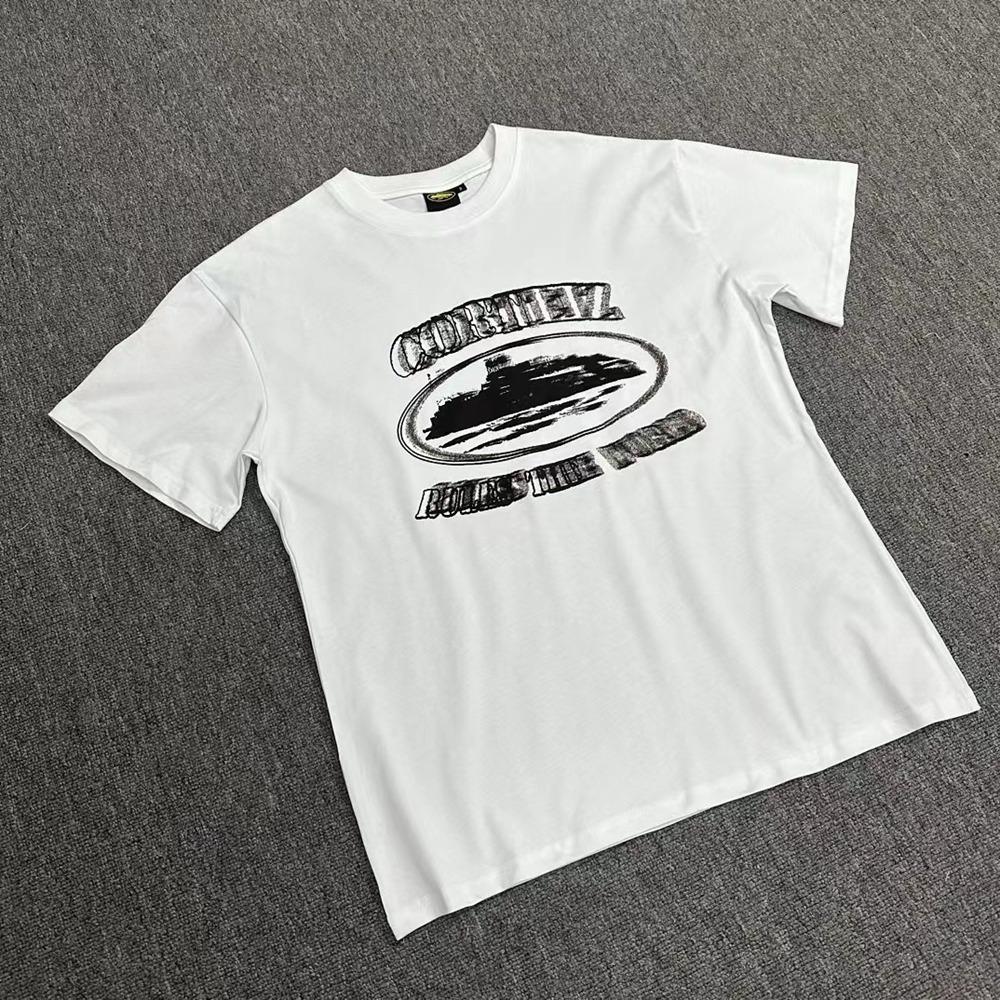 Cross-border American High Street Alcatraz Series Letter Pattern Printing Casual Loose Short-sleeved T-shirt Top Men's and Women's Tide