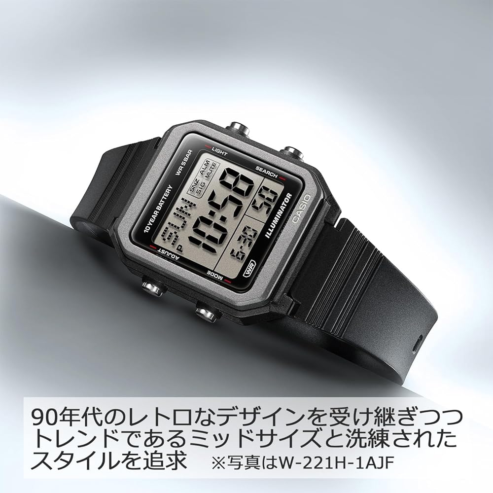 [Casio] Casio Collection W-221H-1AJF Men's Watch (Domestic Genuine Product) - Black