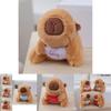 Adorable Capybara Plush Keychain Soft Toy Cuddly Animal Figure For Kids