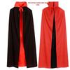 Red & Black Double Layer Vampire/Pirate Cape - Halloween Cosplay Cloak