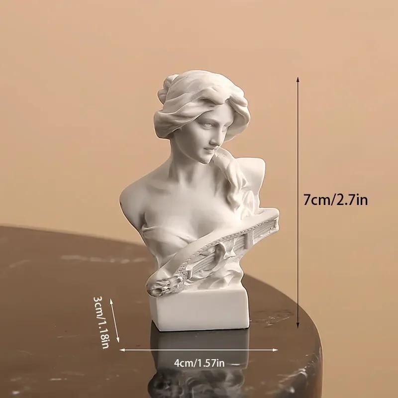 Apollo Büste Griechische und Römische Mythologie Gott des Sonnenlichts Harz Kopf Büste Skulptur Figur Heimdekor