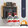 miflame Wall-Mounted Kitchen Knife & Storage Rack