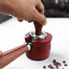 Elegant Coffee Bottomless Portafilter Tamping Station Accessories Professional Wooden Holder Espresso Tool Stand