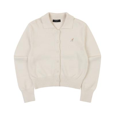 Kangol Women'S Collared Cardigan 1882 Ivory