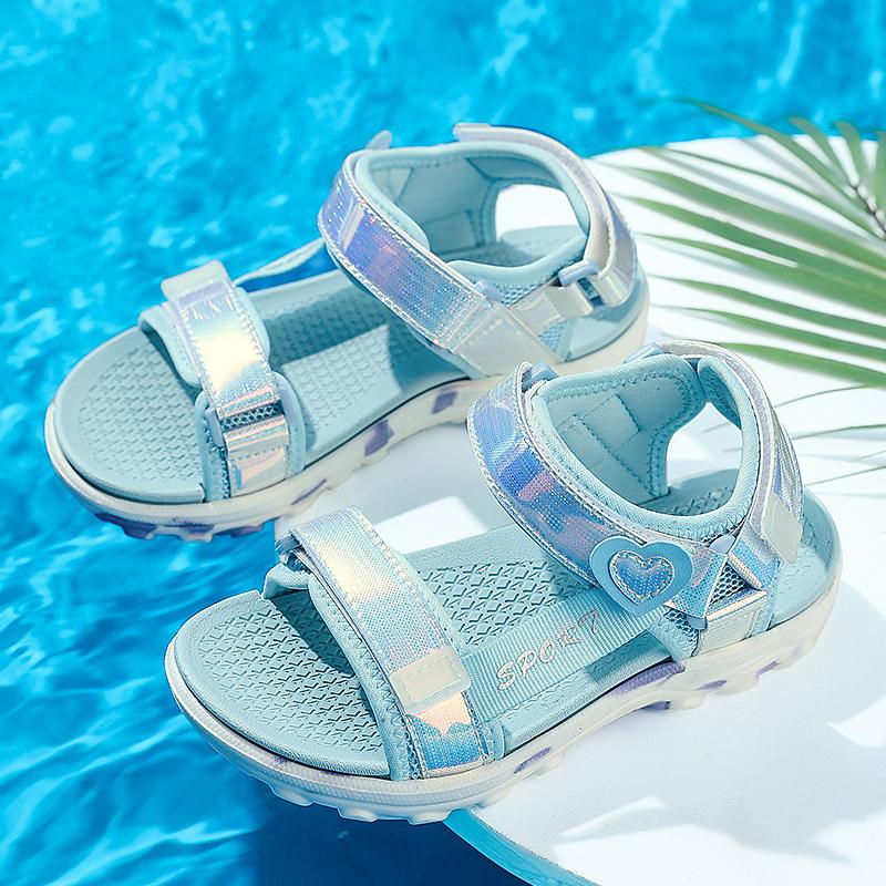 Children's Fashion Colorful Lightweight Outdoor Beach Shoes Casual Girls Sandals Slippers Princess Shoes