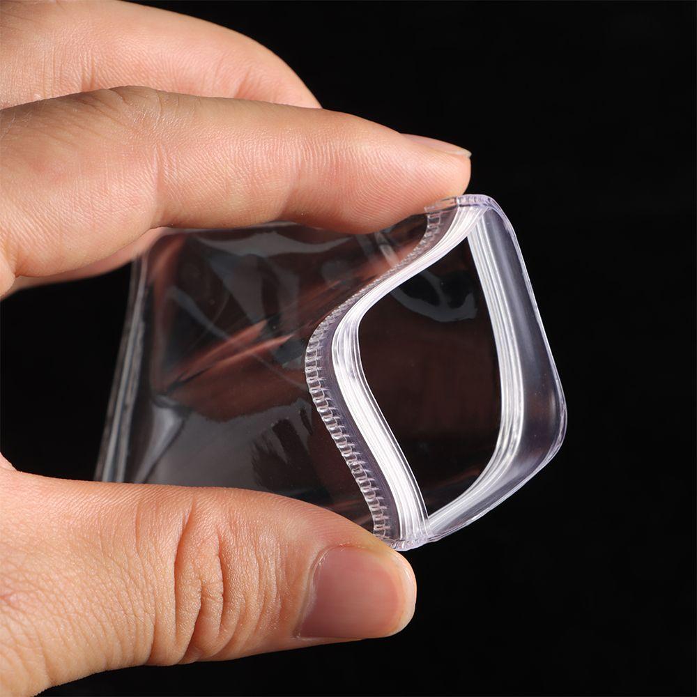 100Pcs Durable PVC Plastic Self Sealing Bag Dustproof Transparent Zip Lock Bags Reclosable Jewelry Bag Bracelet Ring