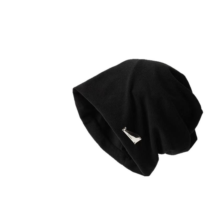 Korean Style Oversized Beanie with Slimming Effect - Versatile Autumn/Winter Ear Protection Hat for Women
