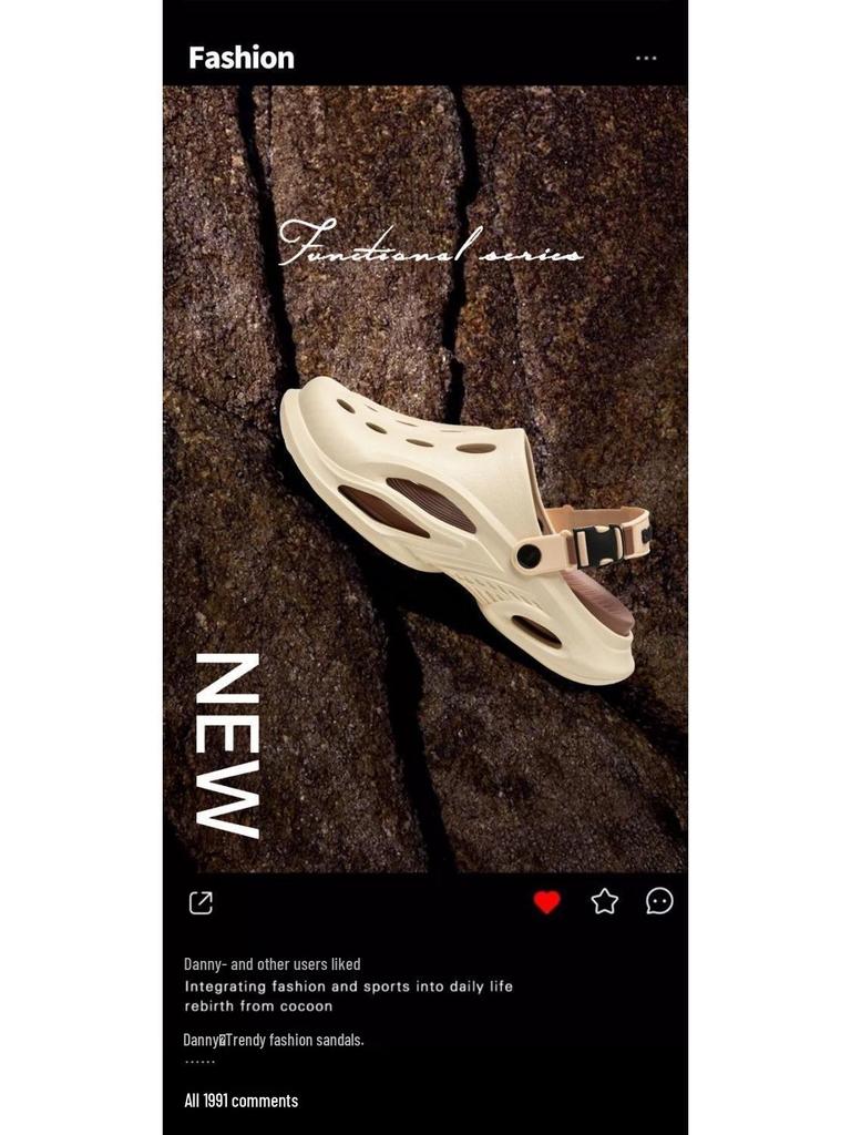 Men's High-End Non-Slip Outdoor Sandals with Thick Sole