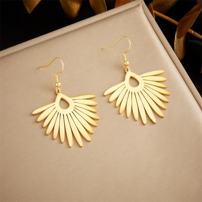 316L Edelstahl Goldfarben Palmenohrringe für Damen Neu Exquisite Mode Palme Ohrschmuck Party Freund Geschenk