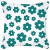 Blue Green Flower Leaf Printed Pillowcase Stripe Geometric Sofa Cushion Cover Home Decor Throw