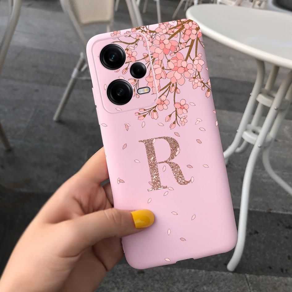 Case For Xiaomi Redmi Note 12 Pro Letters Phone Case Fashion Pink Black Silicone Cover For Xiaomi Redmi Note12 Pro Plus 5G Funda Redmi Note 12 Pro 5G