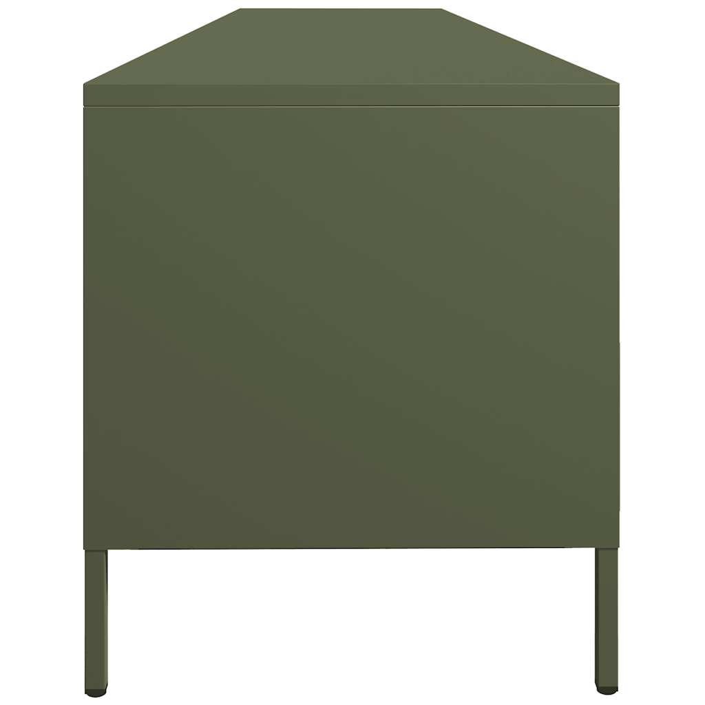 TV Stand Olive Green 202 x 39 x 43.5 cm Cold Rolled Steel