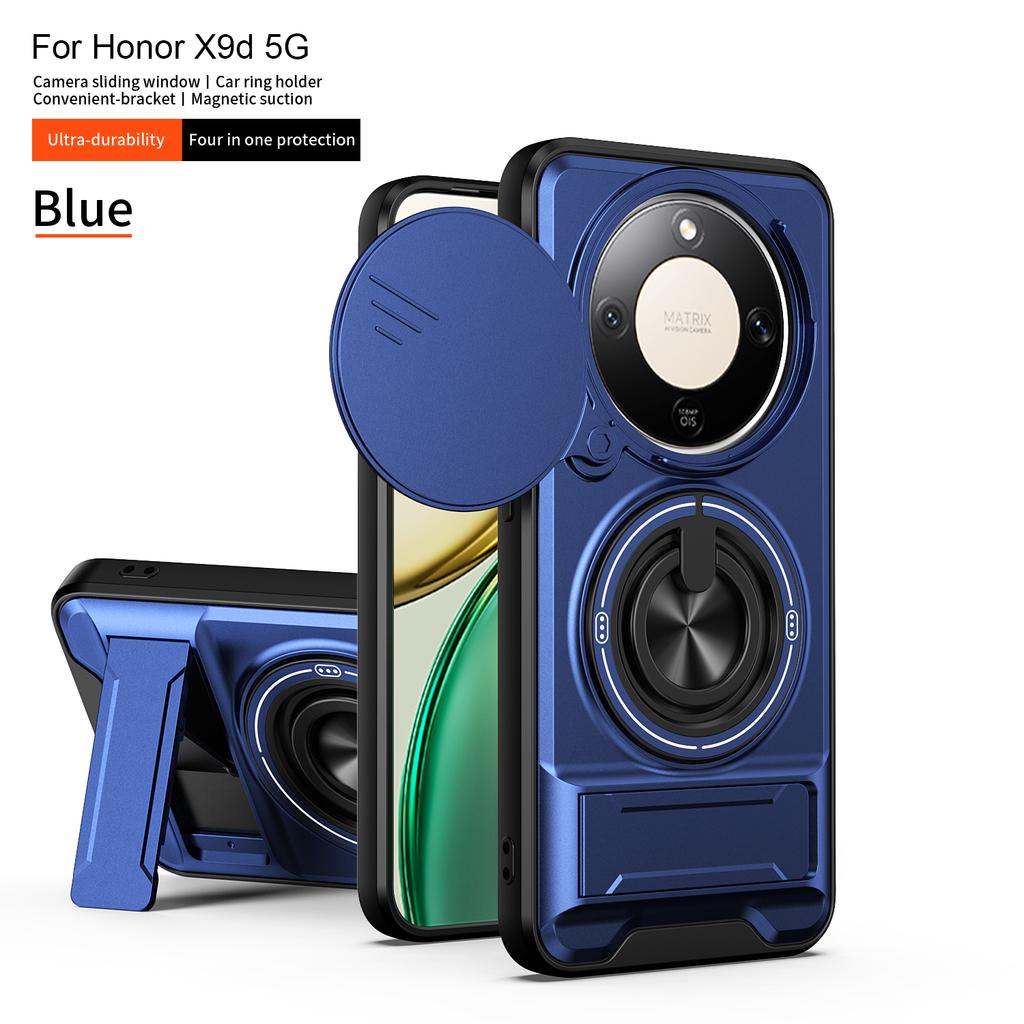 For Honor Magic8 Lite Case Honor X9D Cover X9D Phone Case Magsafe Magnetic Fold Holder Military Armor Camera Protection Cover