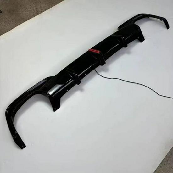 Gloss Black Carbon Fiber Rear Diffuser for BMW X3 F25 with Vertical Strip Lights