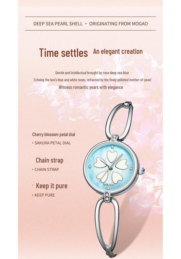 MOKAGO Rhinestone Inlaid Women's Luxury Bracelet Watch