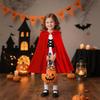 Halloween Hooded Cape Silk Dress Costume for Girls