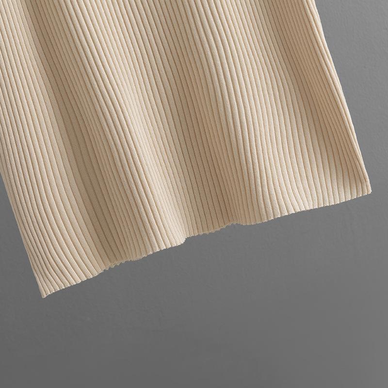 Fall Winter Lazy Wind Loose O-Neck Sweater Dress Women's Long Sleeve Knit Wide Back Hollow Out Dresses