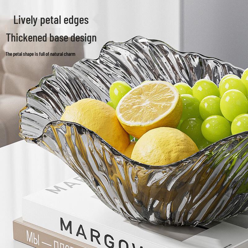 PET Light Luxury Transparent Petal Fruit Plate