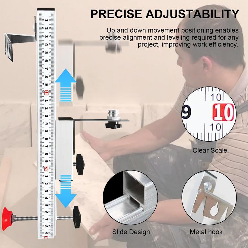 Wall Level Hanger Level Hanger Mount Portable Adjustable Support Stand Adapter Base With Scale For Construction Carpentry