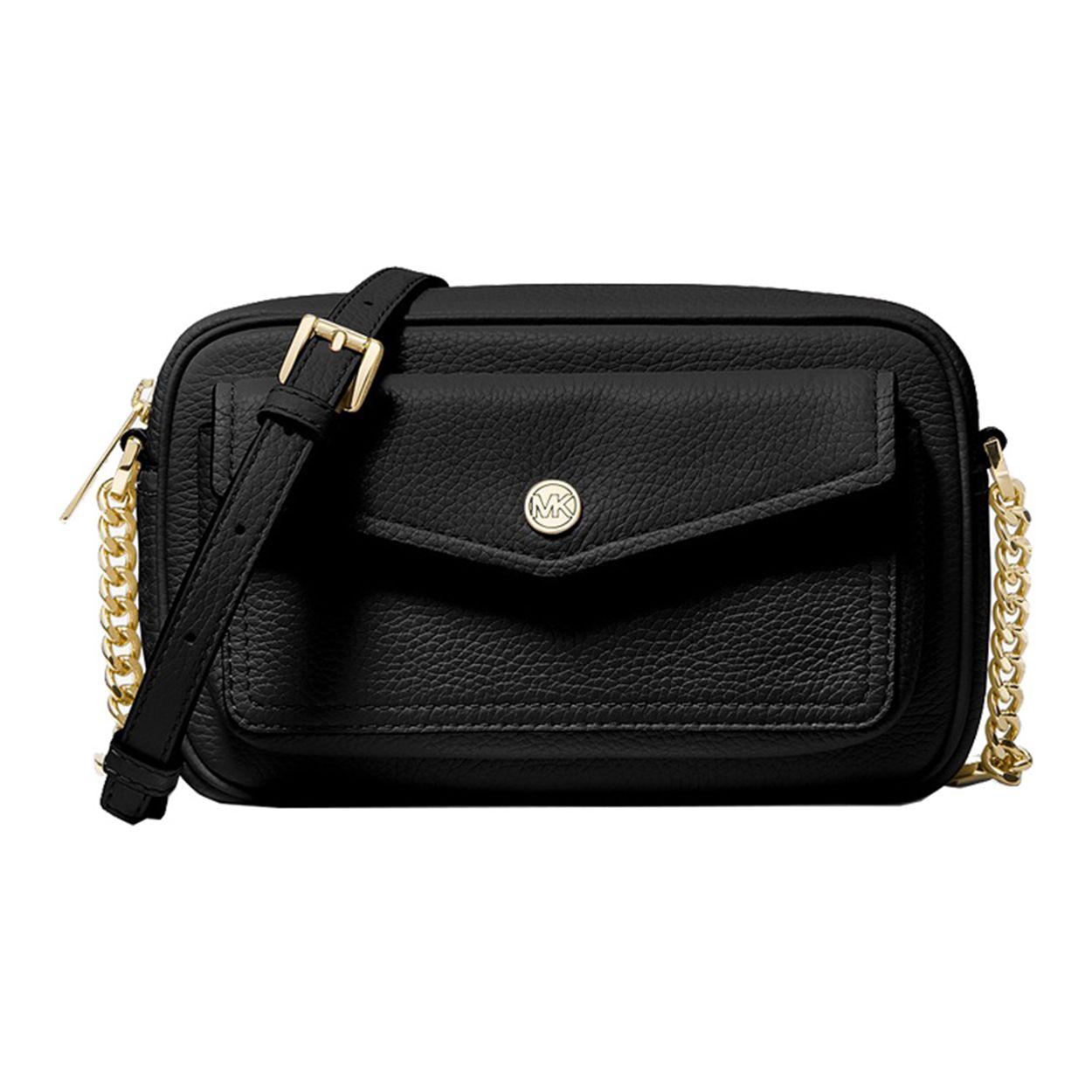 

Michael Kors Mk Jet Set Travel Medium Chain Vintage Camera Bag Vintage Leather Zipper Commuter Crossbody Bag Women Bags Black 35F1GTVC8L-BLACK Basic Set (Bag+Dust Bag)